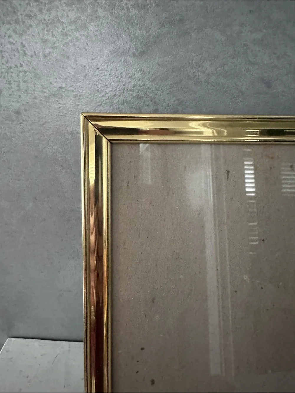 Vintage MCM Solid Brass Photo Frame Freestanding or Hanging Made in Korea 8x10 G